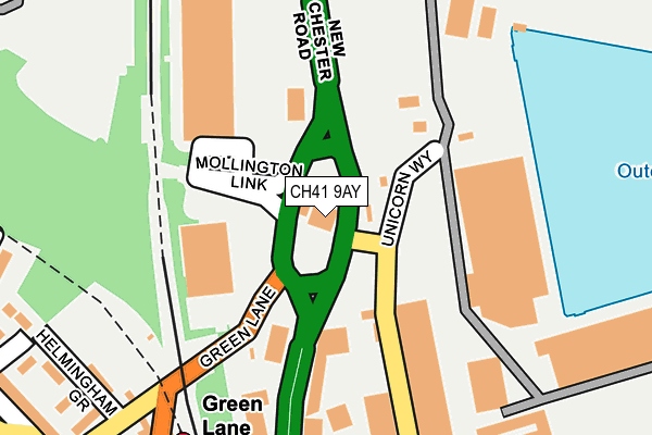 CH41 9AY map - OS OpenMap – Local (Ordnance Survey)