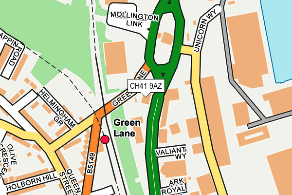 CH41 9AZ map - OS OpenMap – Local (Ordnance Survey)