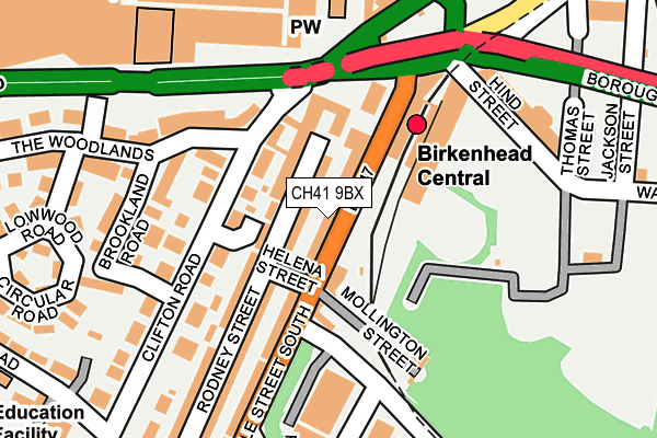 CH41 9BX map - OS OpenMap – Local (Ordnance Survey)