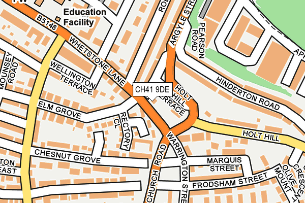 CH41 9DE map - OS OpenMap – Local (Ordnance Survey)