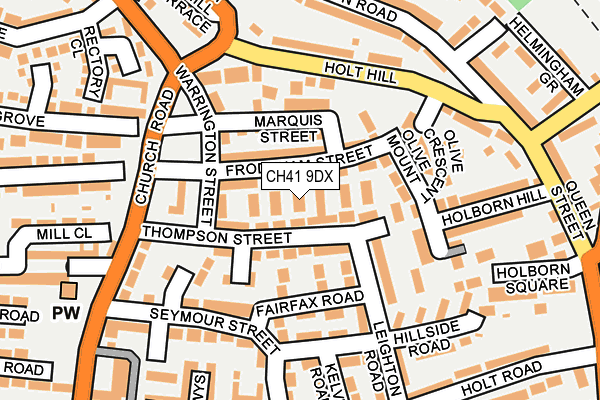 CH41 9DX map - OS OpenMap – Local (Ordnance Survey)