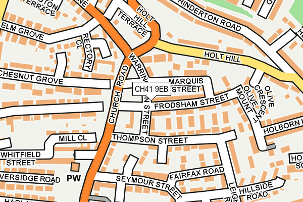 CH41 9EB map - OS OpenMap – Local (Ordnance Survey)