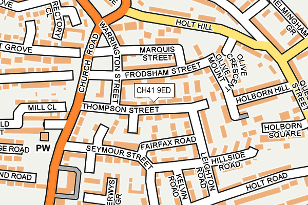 CH41 9ED map - OS OpenMap – Local (Ordnance Survey)