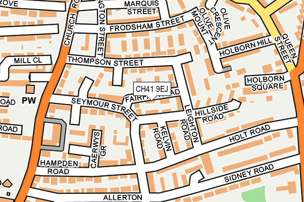 CH41 9EJ map - OS OpenMap – Local (Ordnance Survey)