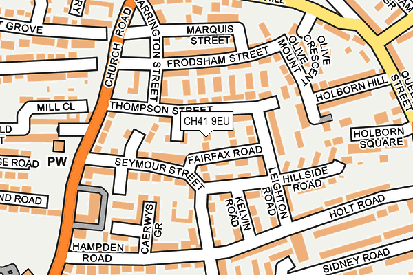 CH41 9EU map - OS OpenMap – Local (Ordnance Survey)