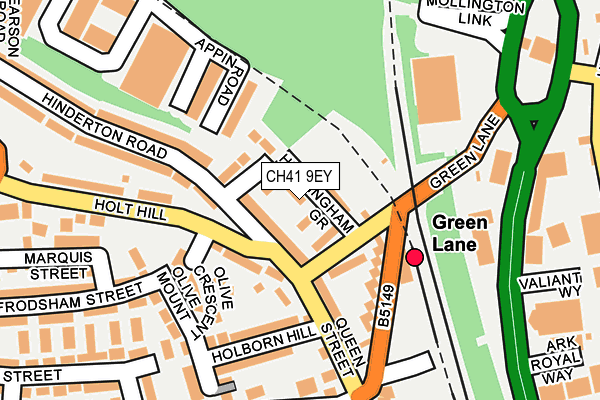 CH41 9EY map - OS OpenMap – Local (Ordnance Survey)