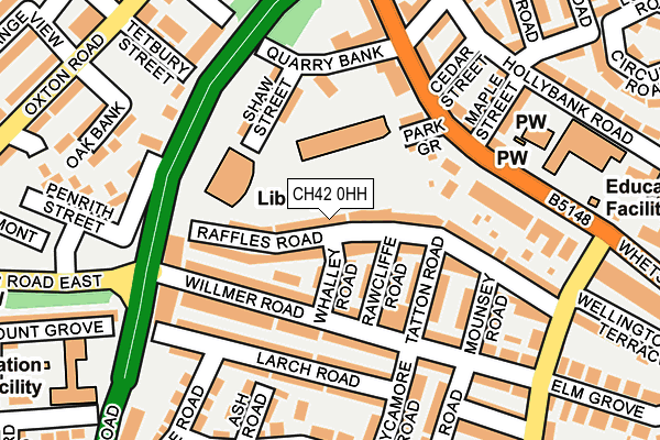 CH42 0HH map - OS OpenMap – Local (Ordnance Survey)