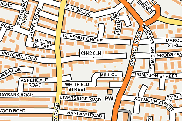 CH42 0LN map - OS OpenMap – Local (Ordnance Survey)