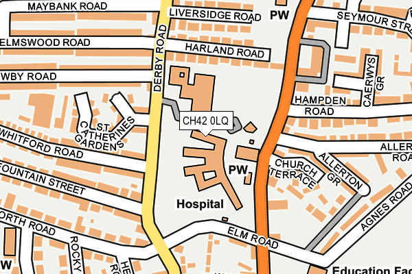CH42 0LQ map - OS OpenMap – Local (Ordnance Survey)