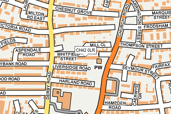 CH42 0LR map - OS OpenMap – Local (Ordnance Survey)