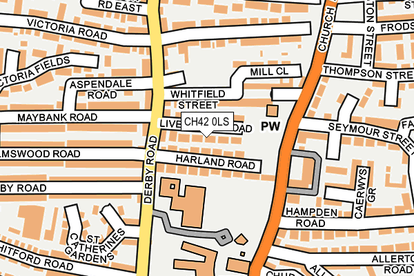 CH42 0LS map - OS OpenMap – Local (Ordnance Survey)