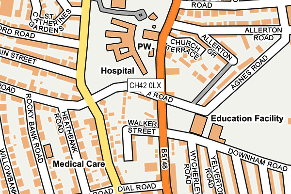 CH42 0LX map - OS OpenMap – Local (Ordnance Survey)
