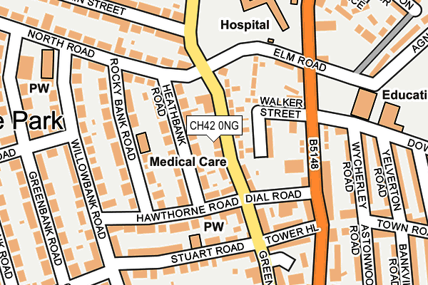 CH42 0NG map - OS OpenMap – Local (Ordnance Survey)