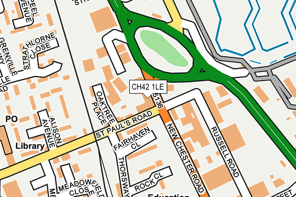 CH42 1LE map - OS OpenMap – Local (Ordnance Survey)