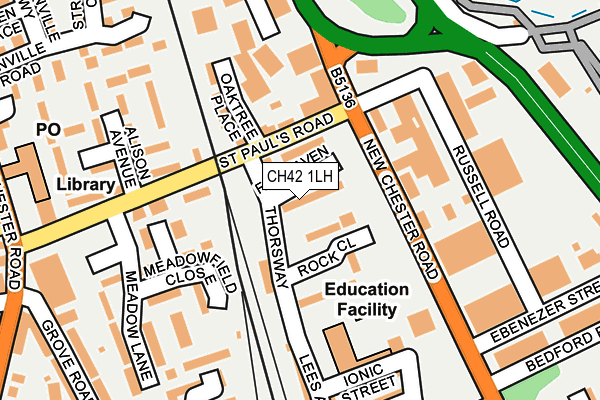 CH42 1LH map - OS OpenMap – Local (Ordnance Survey)