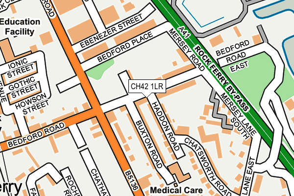 CH42 1LR map - OS OpenMap – Local (Ordnance Survey)