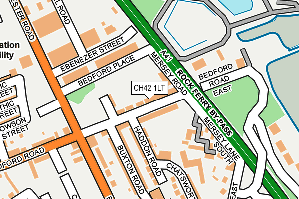 CH42 1LT map - OS OpenMap – Local (Ordnance Survey)