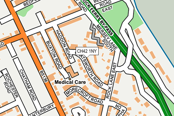 CH42 1NY map - OS OpenMap – Local (Ordnance Survey)