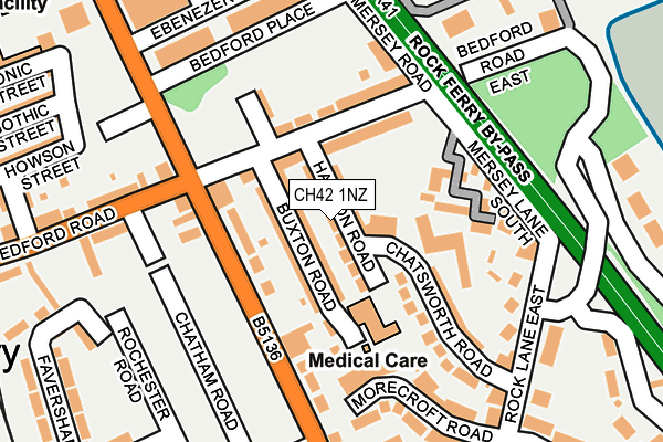 CH42 1NZ map - OS OpenMap – Local (Ordnance Survey)