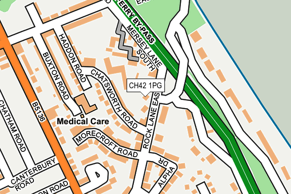 CH42 1PG map - OS OpenMap – Local (Ordnance Survey)