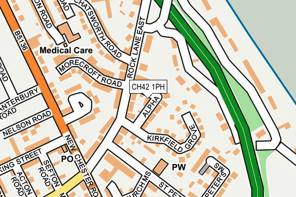 CH42 1PH map - OS OpenMap – Local (Ordnance Survey)