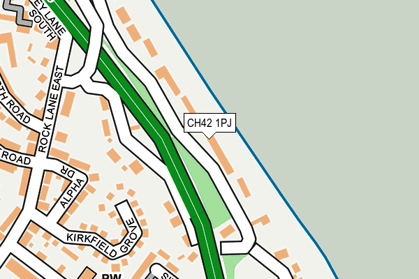 CH42 1PJ map - OS OpenMap – Local (Ordnance Survey)