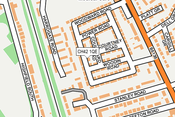 CH42 1QE map - OS OpenMap – Local (Ordnance Survey)