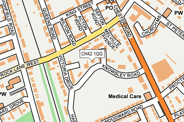 CH42 1QG map - OS OpenMap – Local (Ordnance Survey)