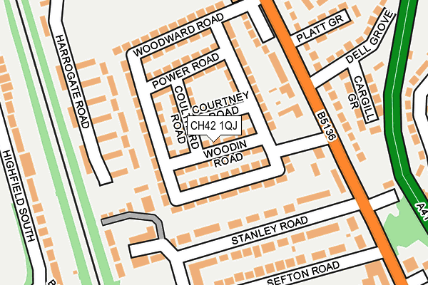 CH42 1QJ map - OS OpenMap – Local (Ordnance Survey)