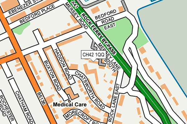 CH42 1QQ map - OS OpenMap – Local (Ordnance Survey)