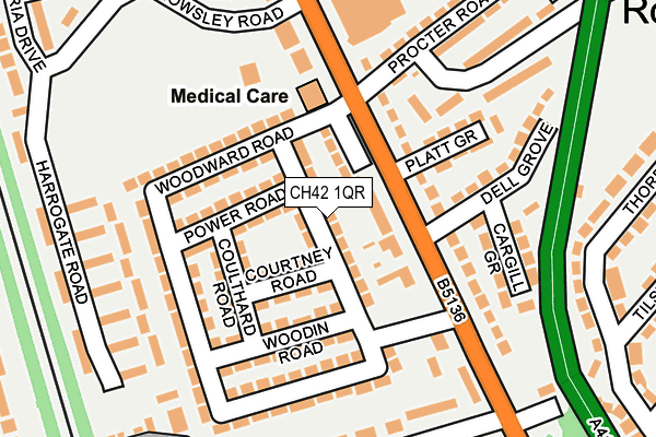 CH42 1QR map - OS OpenMap – Local (Ordnance Survey)