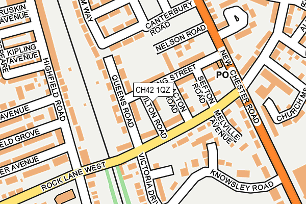 CH42 1QZ map - OS OpenMap – Local (Ordnance Survey)