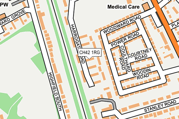 CH42 1RG map - OS OpenMap – Local (Ordnance Survey)