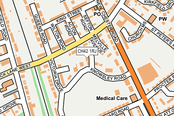 CH42 1RJ map - OS OpenMap – Local (Ordnance Survey)