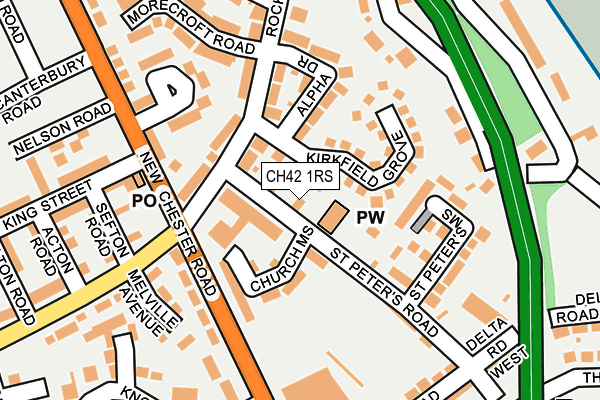 CH42 1RS map - OS OpenMap – Local (Ordnance Survey)
