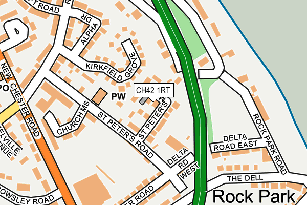 CH42 1RT map - OS OpenMap – Local (Ordnance Survey)