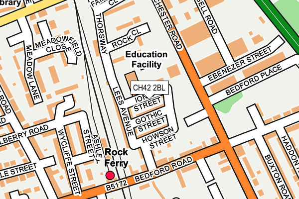 CH42 2BL map - OS OpenMap – Local (Ordnance Survey)