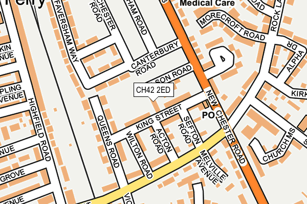 CH42 2ED map - OS OpenMap – Local (Ordnance Survey)