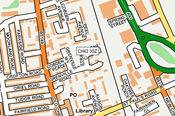 CH42 3SZ map - OS OpenMap – Local (Ordnance Survey)