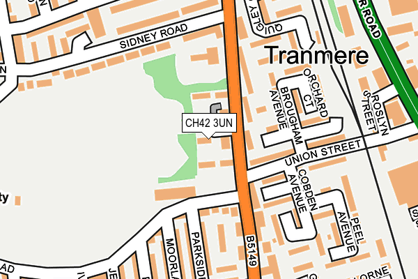 CH42 3UN map - OS OpenMap – Local (Ordnance Survey)