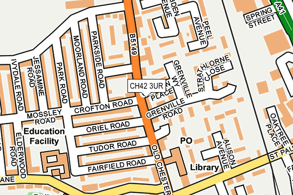 CH42 3UR map - OS OpenMap – Local (Ordnance Survey)