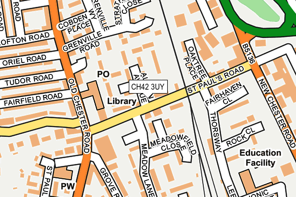 CH42 3UY map - OS OpenMap – Local (Ordnance Survey)