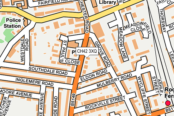CH42 3XQ map - OS OpenMap – Local (Ordnance Survey)