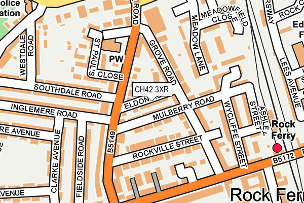 CH42 3XR map - OS OpenMap – Local (Ordnance Survey)
