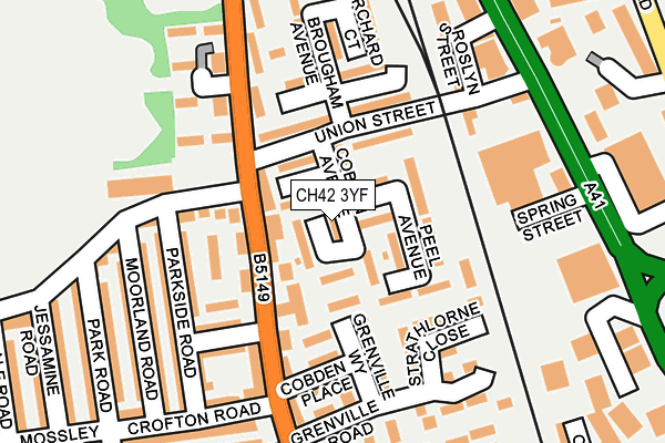 CH42 3YF map - OS OpenMap – Local (Ordnance Survey)