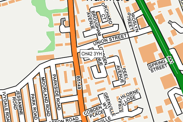 CH42 3YH map - OS OpenMap – Local (Ordnance Survey)