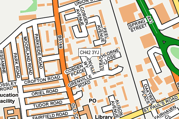 CH42 3YJ map - OS OpenMap – Local (Ordnance Survey)