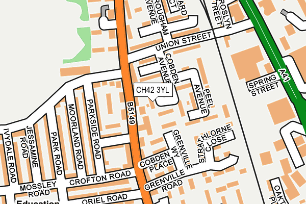 CH42 3YL map - OS OpenMap – Local (Ordnance Survey)
