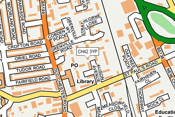 CH42 3YP map - OS OpenMap – Local (Ordnance Survey)