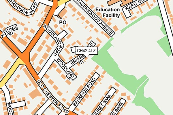 CH42 4LZ map - OS OpenMap – Local (Ordnance Survey)